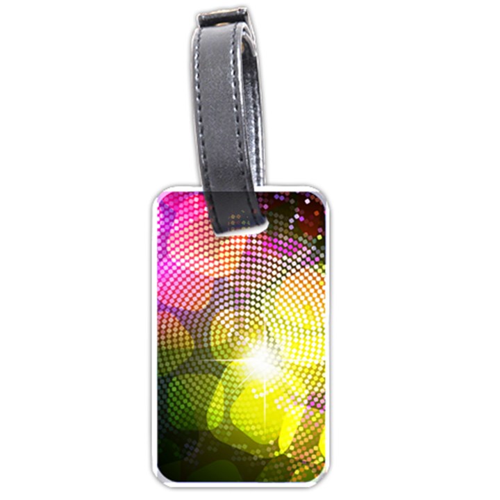 Plaid Star Light Color Rainbow Yellow Purple Pink Gold Blue Luggage Tags (One Side) 