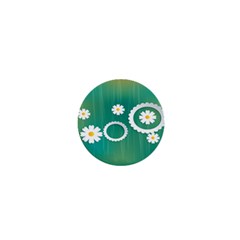 Sunflower Sakura Flower Floral Circle Green 1  Mini Buttons