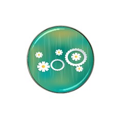 Sunflower Sakura Flower Floral Circle Green Hat Clip Ball Marker (4 pack)