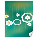 Sunflower Sakura Flower Floral Circle Green Canvas 12  x 16   11.86 x15.41  Canvas - 1