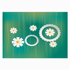 Sunflower Sakura Flower Floral Circle Green Large Glasses Cloth (2-Side)