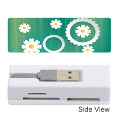 Sunflower Sakura Flower Floral Circle Green Memory Card Reader (stick)  by Mariart