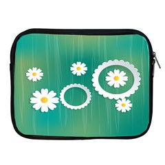 Sunflower Sakura Flower Floral Circle Green Apple iPad 2/3/4 Zipper Cases