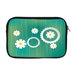 Sunflower Sakura Flower Floral Circle Green Apple MacBook Pro 17  Zipper Case