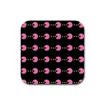 Wallpaper Pacman Texture Bright Surface Rubber Square Coaster (4 pack)  Front