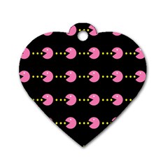 Wallpaper Pacman Texture Bright Surface Dog Tag Heart (one Side) by Mariart
