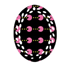 Wallpaper Pacman Texture Bright Surface Oval Filigree Ornament (two Sides)