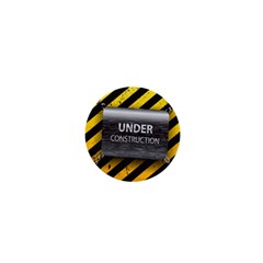 Under Construction Sign Iron Line Black Yellow Cross 1  Mini Magnets by Mariart