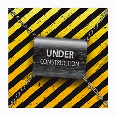 Under Construction Sign Iron Line Black Yellow Cross Medium Glasses Cloth by Mariart