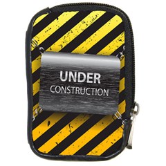 Under Construction Sign Iron Line Black Yellow Cross Compact Camera Cases