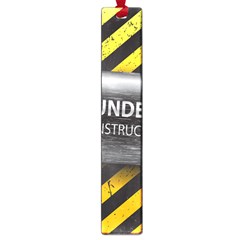 Under Construction Sign Iron Line Black Yellow Cross Large Book Marks by Mariart