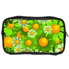 Sunflower Flower Floral Green Yellow Toiletries Bags