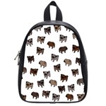 Pug dog pattern School Bags (Small)  Front