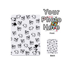 Pug Dog Pattern Playing Cards 54 (mini)  by Valentinaart