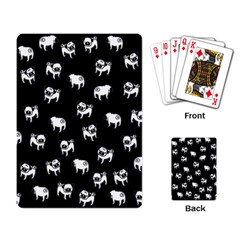 Pug Dog Pattern Playing Card by Valentinaart