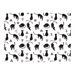 Black Cats And Witch Symbols Pattern Double Sided Flano Blanket (mini)  by Valentinaart