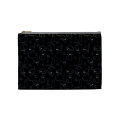 Black Cats And Witch Symbols Pattern Cosmetic Bag (medium)  by Valentinaart