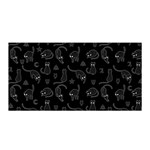 Black cats and witch symbols pattern Satin Wrap Front