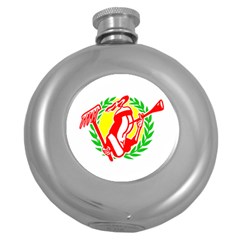 R&h Logo Round Hip Flask (5 Oz) by RakeClag