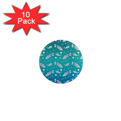 Under The Sea Paisley 1  Mini Magnet (10 Pack) 