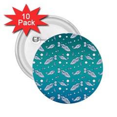 Under The Sea Paisley 2 25  Buttons (10 Pack)  by emilyzragz