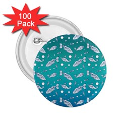 Under The Sea Paisley 2 25  Buttons (100 Pack)  by emilyzragz