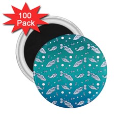 Under The Sea Paisley 2 25  Magnets (100 Pack) 