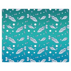 Under The Sea Paisley Double Sided Flano Blanket (medium)  by emilyzragz