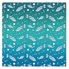Under The Sea Paisley Large Satin Scarf (square)