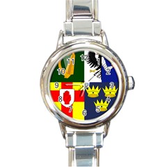Arms of Four Provinces of Ireland  Round Italian Charm Watch