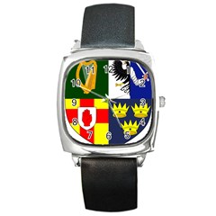 Arms of Four Provinces of Ireland  Square Metal Watch