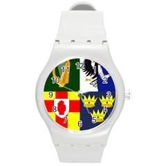 Arms of Four Provinces of Ireland  Round Plastic Sport Watch (M)