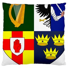 Arms Of Four Provinces Of Ireland  Large Cushion Case (one Side) by abbeyz71