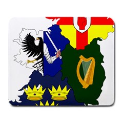 Flag Map Of Provinces Of Ireland Large Mousepads by abbeyz71