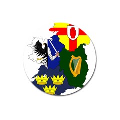 Flag Map Of Provinces Of Ireland Magnet 3  (round) by abbeyz71