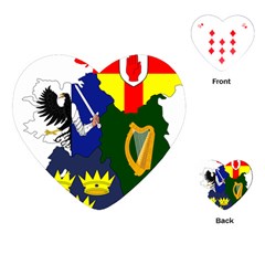 Flag Map Of Provinces Of Ireland  Playing Cards (heart)  by abbeyz71
