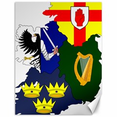 Flag Map Of Provinces Of Ireland  Canvas 12  X 16   by abbeyz71