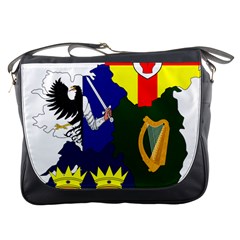 Flag Map Of Provinces Of Ireland  Messenger Bags by abbeyz71