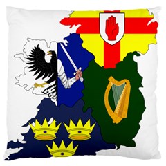 Flag Map Of Provinces Of Ireland  Standard Flano Cushion Case (two Sides) by abbeyz71