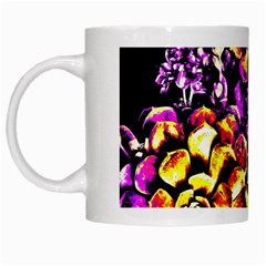 Purple Yellow Flower Plant White Mugs