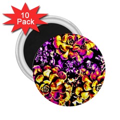 Purple Yellow Flower Plant 2.25  Magnets (10 pack) 