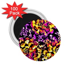 Purple Yellow Flower Plant 2.25  Magnets (100 pack) 