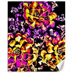 Purple Yellow Flower Plant Canvas 16  x 20  