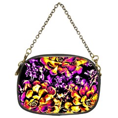 Purple Yellow Flower Plant Chain Purses (Two Sides) 