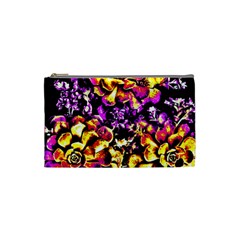 Purple Yellow Flower Plant Cosmetic Bag (Small) 