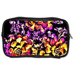 Purple Yellow Flower Plant Toiletries Bags 2-Side