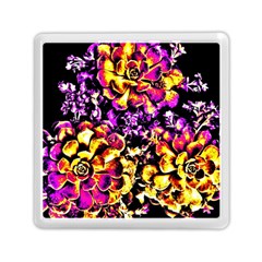 Purple Yellow Flower Plant Memory Card Reader (Square) 