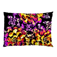 Purple Yellow Flower Plant Pillow Case (Two Sides)