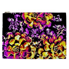 Purple Yellow Flower Plant Cosmetic Bag (XXL) 