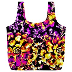 Purple Yellow Flower Plant Full Print Recycle Bags (L) 